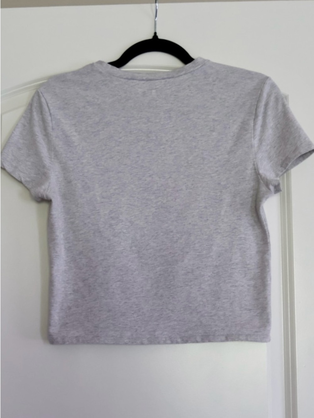 Abercrombie & Fitch Soft A&F Essentials Heather Gray Baby Tee Size M - Picture 2 of 3